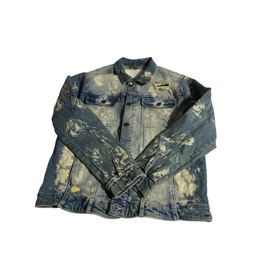 NWOT Mens Woolf Distressed Denim Jacket - Size L